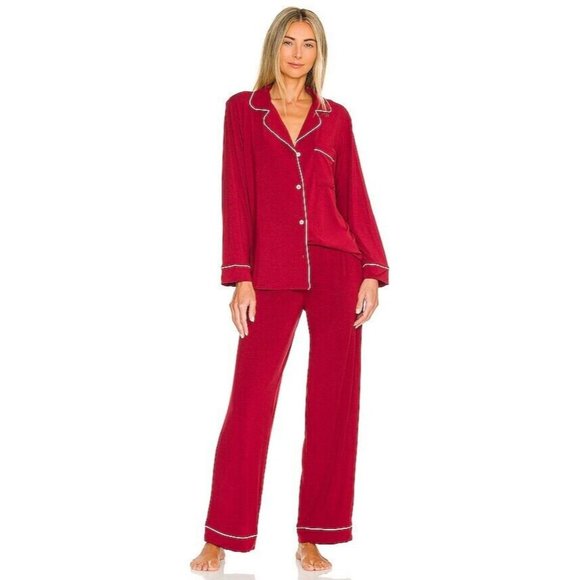 Eberjey Other - Eberjey Gisele The Long PJ Set Ribbon Sangria & Bone Red Pajama